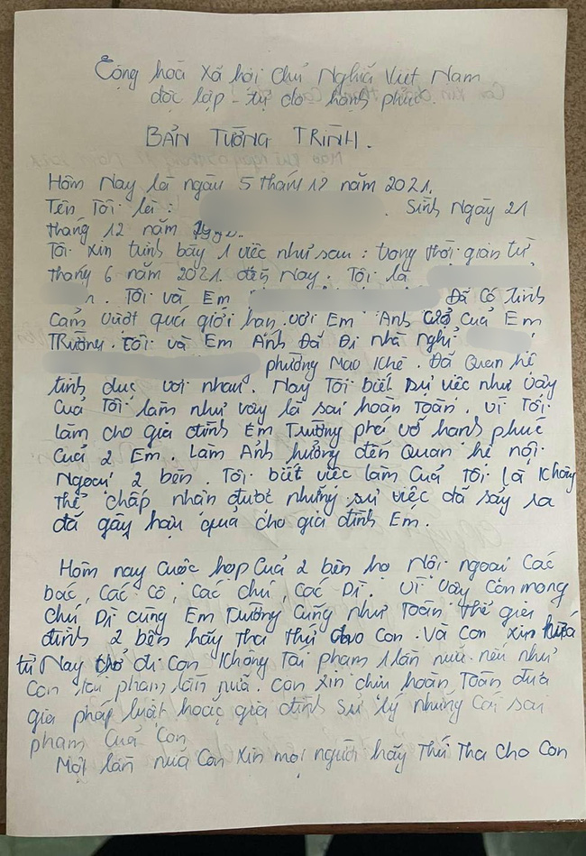 Chấn động: 1 gia đình họp nóng vì mối quan hệ lén lút giữa anh họ và em dâu, đọc bản tường trình sự việc mới choáng váng!-2