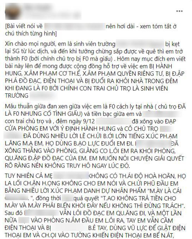 Chính quyền địa phương lên tiếng vụ việc nữ sinh F0 tố bị hành hung, đuổi đi giữa đêm dù đang sốt cao-1