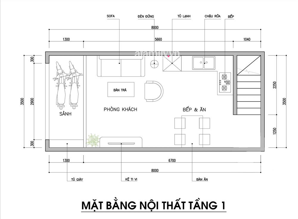 Thiết kế nhà ống 3 tầng diện tích 25m² cho gia đình 3 người với tổng chi phí chỉ 145 triệu đồng-1
