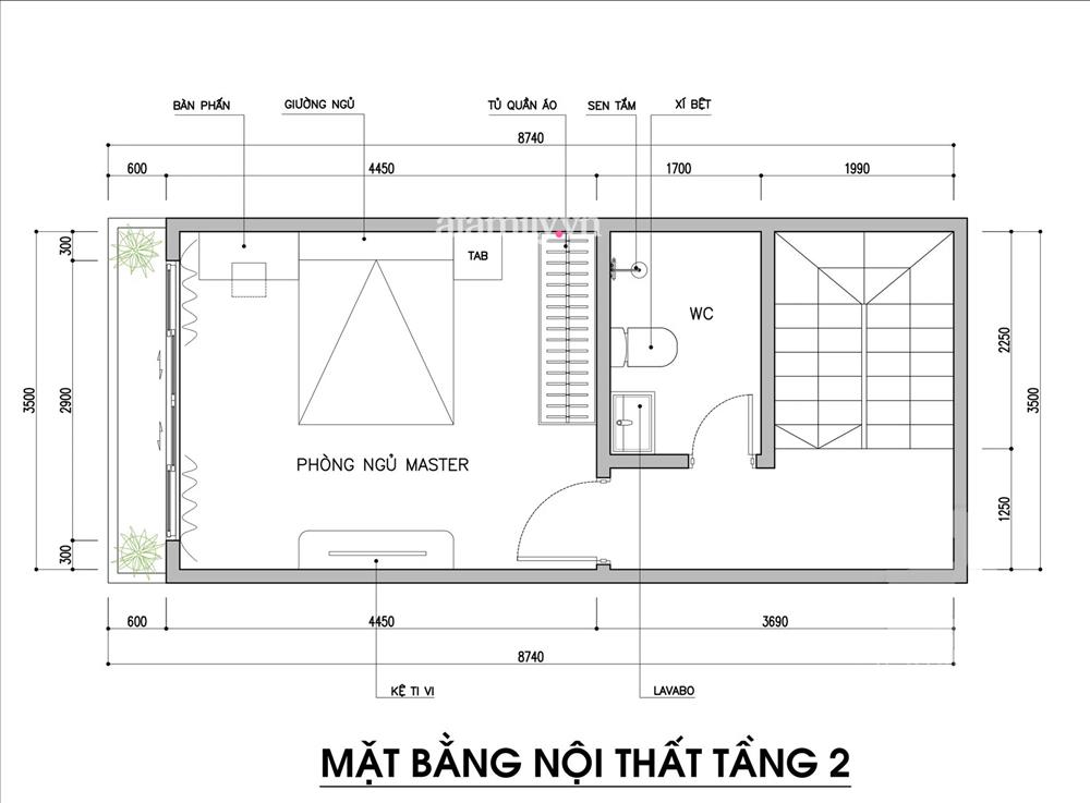 Thiết kế nhà ống 3 tầng diện tích 25m² cho gia đình 3 người với tổng chi phí chỉ 145 triệu đồng-2