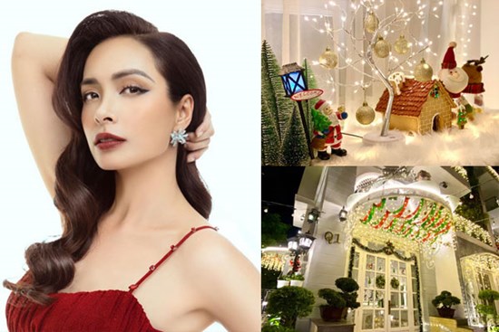 Biệt thự 12 tỷ nhà Thuý Hạnh trang hoàng lộng lẫy mùa Giáng sinh, siêu mẫu chơi lớn đầu tư gần tháng trời sửa sang