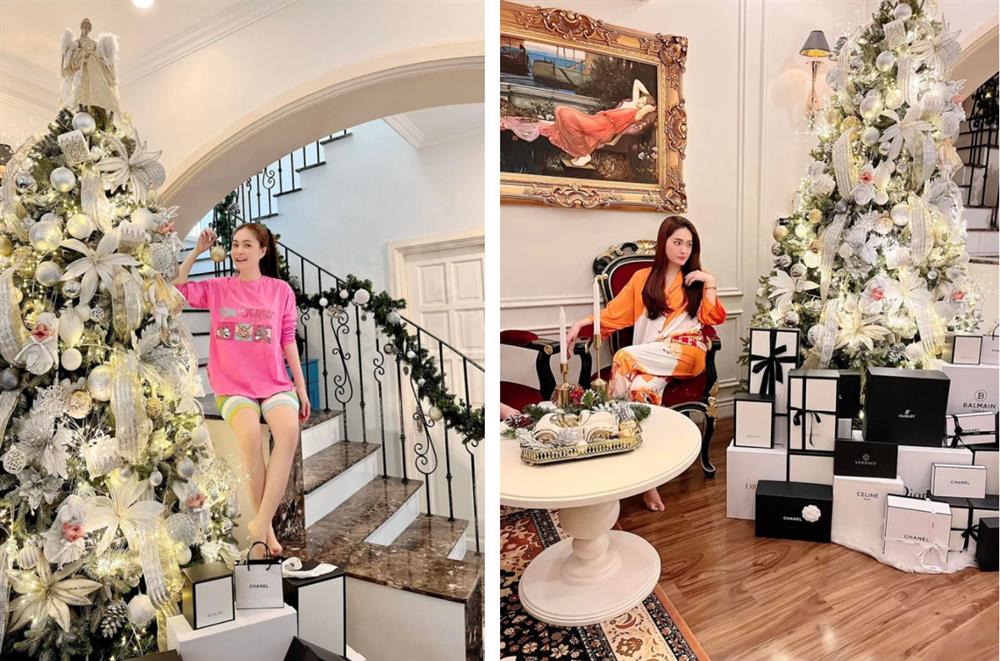 Hội nhà giàu rầm rộ không khí Noel: Toàn cây thông to đùng vật vã, nhà tỷ phú Johnathan Hạnh Nguyễn về đích khoản hoành tráng-8