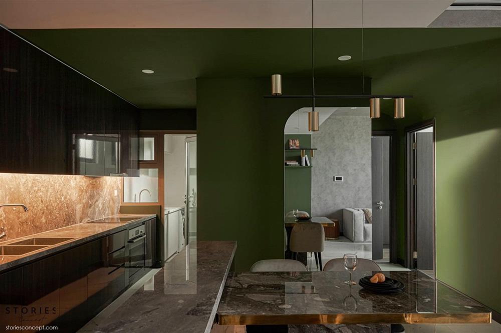 Căn hộ màu Giáng sinh ấm áp, ấn tượng&nbsp;bởi những đường nét đầy cá tính mà vẫn đượm chất thơ-19