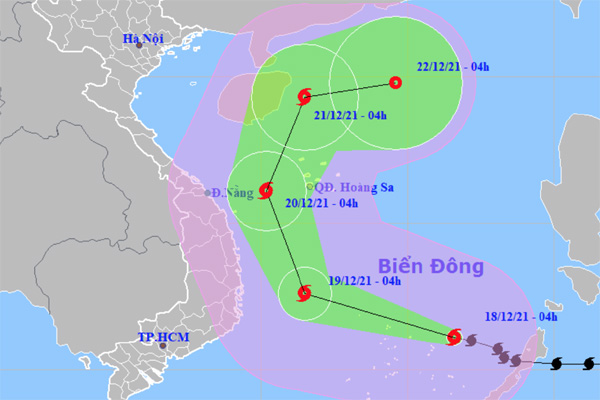 TIN BÃO KHẨN CẤP: Bão số 9 RAI đường đi khó lường, gây mưa to, ảnh hưởng lớn tới vùng biển 3 tỉnh miền Trung-1