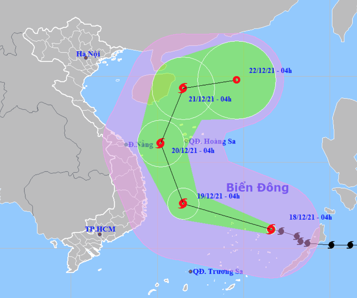 Bão số 9 liên tục đổi hướng, miền Trung mưa to từ đêm nay-1