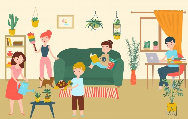 Hướng dẫn cách sắp xếp hình ảnh gia đình làm việc nhà để tạo nên sự gọn gàng và tiện nghi