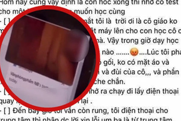 Phụ huynh lên tiếng vụ cô giáo không mặc đồ trong lớp online: Đến giờ tôi vẫn còn run-2