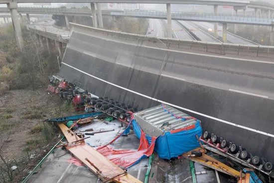 Cầu vượt sập ở Trung Quốc: Lý do trụ cầu không chịu nổi