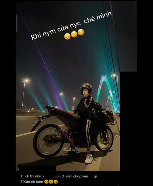 Chân dung nữ quái tham gia nhóm đua xe bị bắt trên cầu Nhật Tân với phát biểu trên VTV: Em lên cầu chơi thôi, em có biết đua đâu!-3