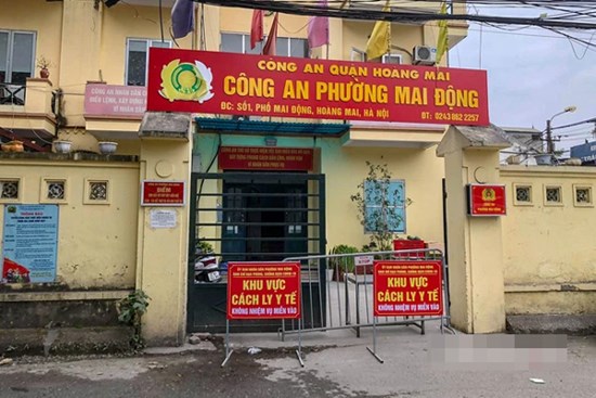 Hà Nội: Tạm phong tỏa trụ sở Công an phường Mai Động (Hoàng Mai) liên quan 4 cán bộ F0