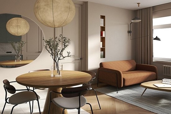 Căn hộ có diện tích 25m² được decor với phong cách thiền mang lại cảm giác yên bình