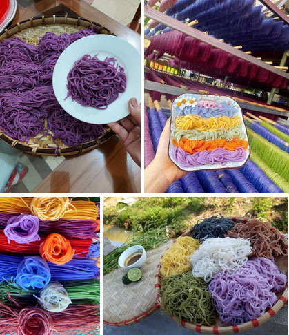 Bún ngũ sắc lạ miệng, bắt mắt khiến bà nội trợ xiêu lòng đặt mua về vừa thưởng thức vừa ngắm-2