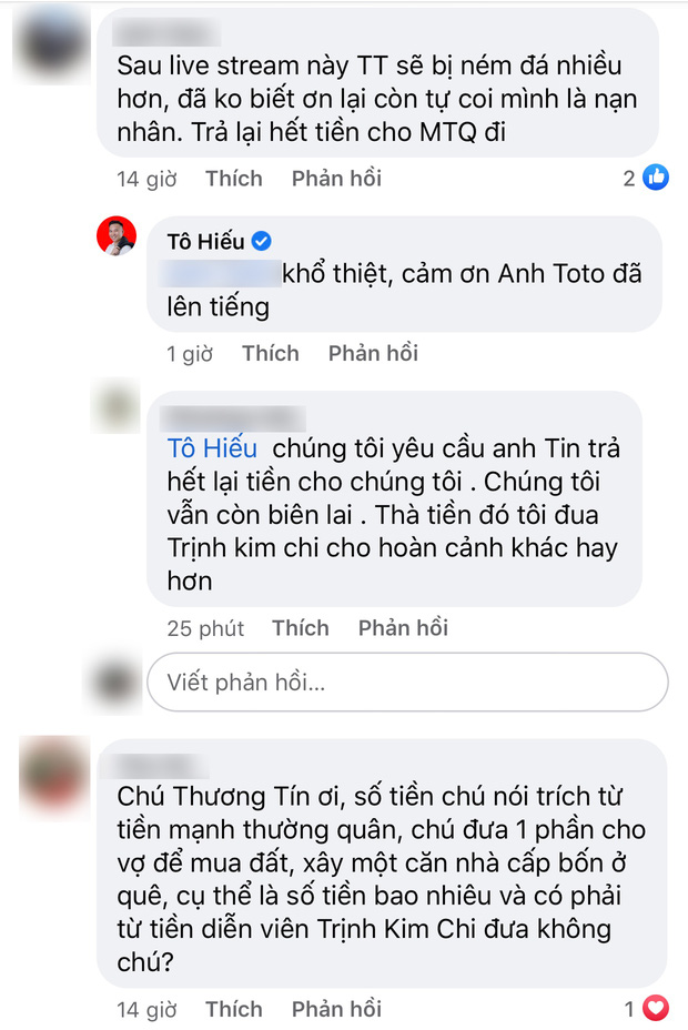 Netizen đòi Thương Tín trả lại tiền đã quyên góp sau lùm xùm quay lưng tố Trịnh Kim Chi-2