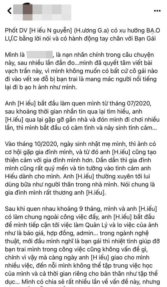 Sốc: Nam diễn viên Vbiz bị bạn gái tố bạo hành, chat khiêu dâm và ngủ với người yêu cũ-1