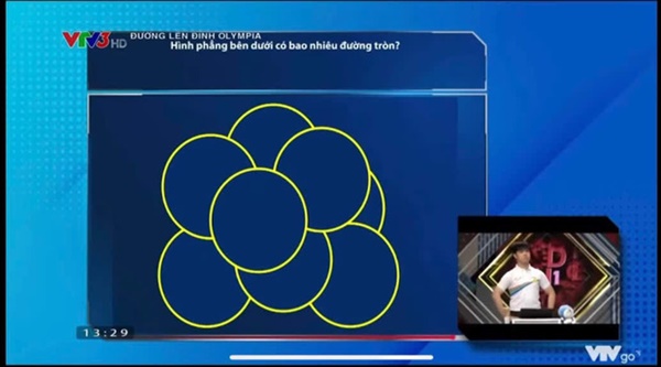 Câu hỏi Olympia đếm số đường tròn có trong hình, nhiều người tính đi tính lại vẫn ra 8 nhưng sai, nghe giải thích mới thấy hợp lý-1