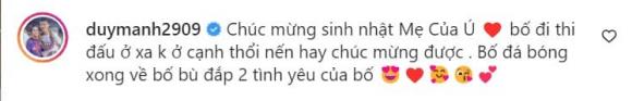 Quỳnh Anh đón sinh nhật bên gia đình, trung vệ Đỗ Duy Mạnh gửi lời nhắn đến vợ khi đang ở xa-7