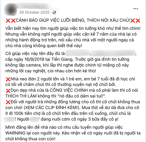 Dân mạng vạch trần sự giả tạo của dì ghẻ gây phẫn nộ: Từng bóc phốt giúp việc vì thường nạt nộ, chửi bới V.A nhưng bản thân lại bạo hành con tàn nhẫn-2