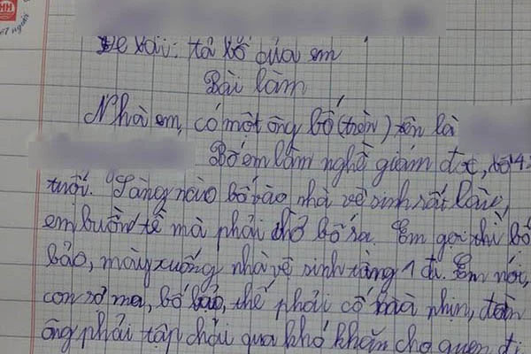 Học sinh tiểu học viết văn tả ông nội, chỉ vỏn vẹn 26 chữ mà khiến cộng đồng mạng dậy sóng: Lớn lên không làm nhà văn quá phí-3