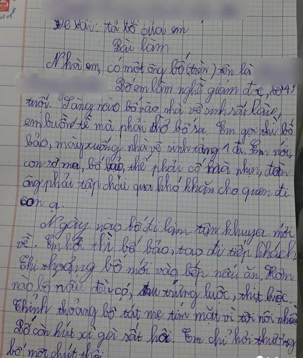 Học sinh viết văn tả bố làm giám đốc, tưởng oai lắm ai dè đọc xong vừa buồn cười vừa tức sôi máu-1