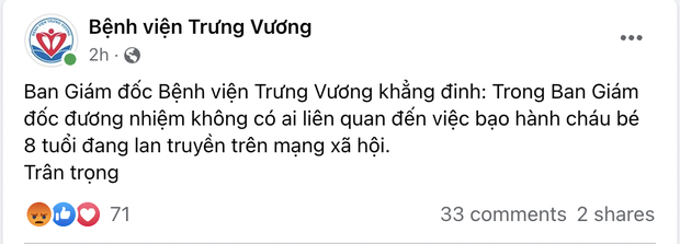 Một bệnh viện hứng bão 1 sao vì tin đồn Phó GĐ là ông nội bé gái 8 tuổi bị bạo hành: Lên tiếng đính chính sau đó lại xóa đi?-2
