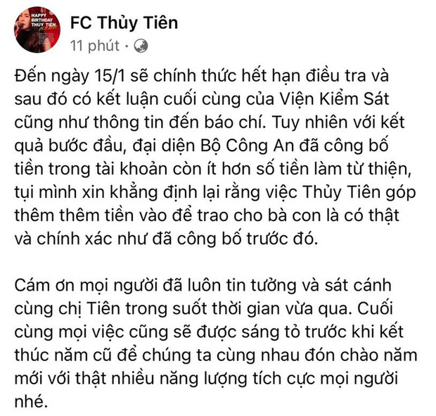Phía Thuỷ Tiên khẳng định: Góp thêm tiền trao cho bà con miền Trung là thật, chính xác như đã công bố từ trước-1