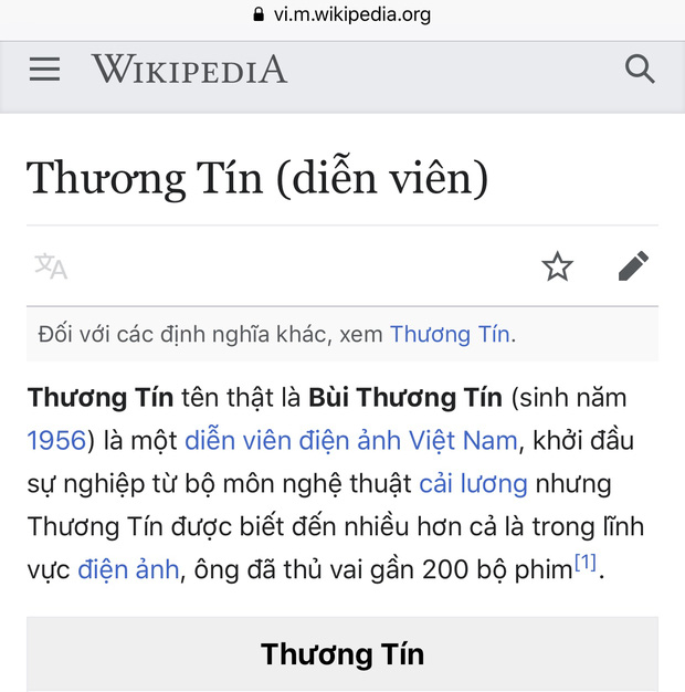 Quay xe với những người giúp đỡ mình, Thương Tín bị sửa thông tin trên Wikipedia bằng lời lẽ thô tục-2