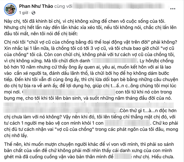Vợ cũ đại gia Đức An mượn chuyện dì ghẻ bạo hành đá xéo ai đó, Phan Như Thảo đáp căng còn đòi táng vỡ mồm-2