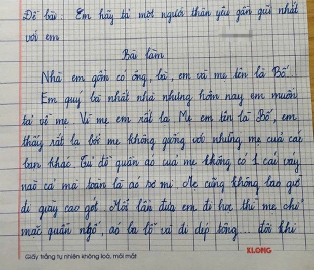 Cô giáo đứng hình trước bài văn tả mẹ của học sinh: Em đánh răng thì mẹ đứng cạo râu-1