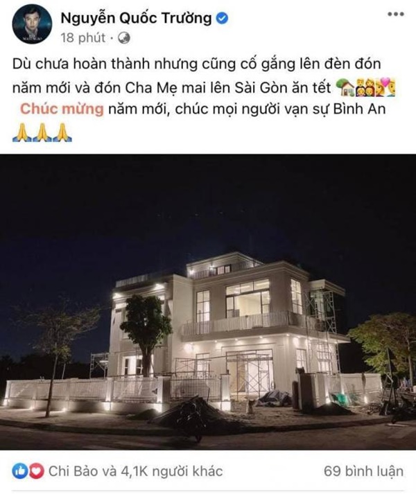 Sau nhà 25 tỷ ở Cần Thơ, Quốc Trường nhá hàng thêm biệt thự đang xây khiến dân mạng rần rần-1