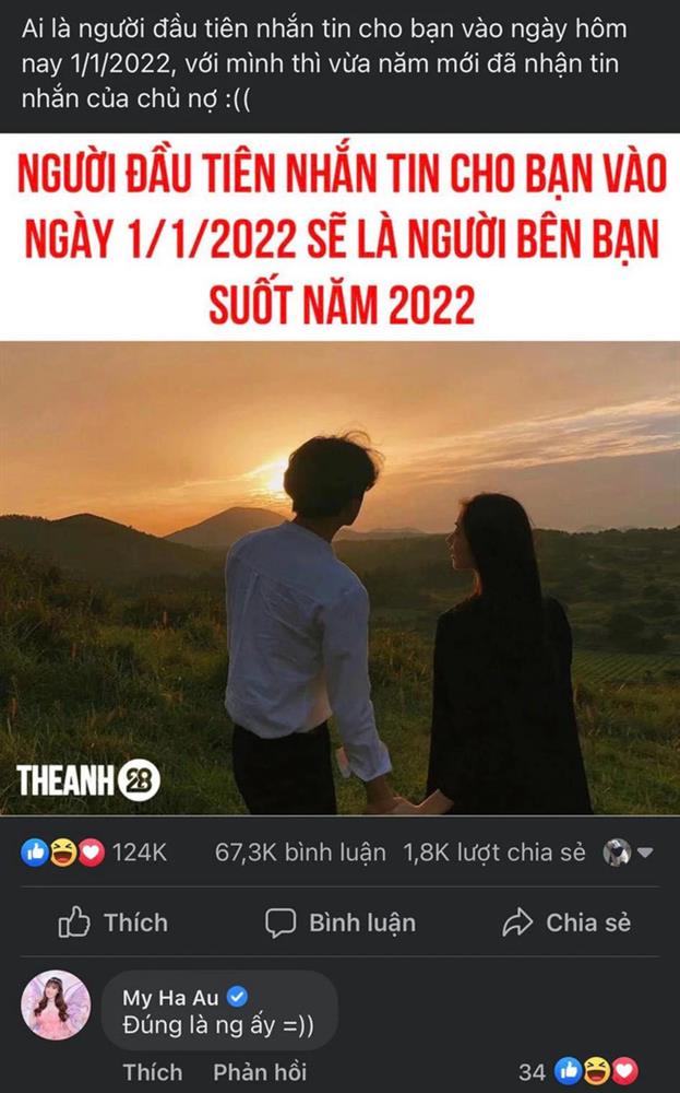 Âu Hà My vô tình để lộ chuyện có người ấy nhắn tin ngay đầu năm sau hơn 1 năm chia tay chồng cũ, liệu Tết này có tin vui?-1