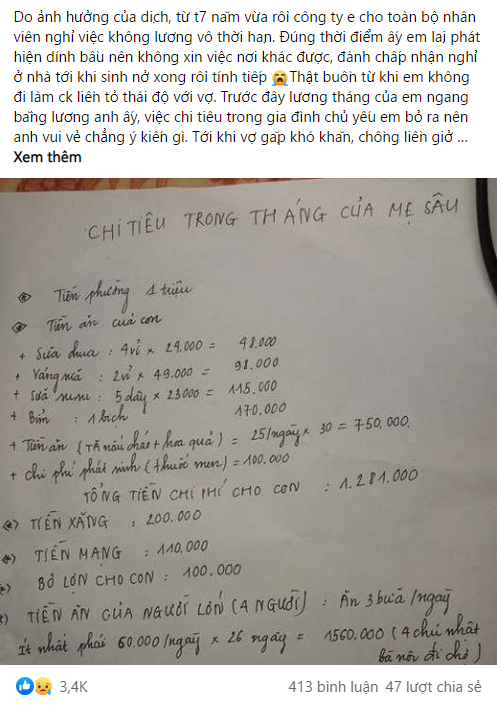 Chồng đưa 100 nghìn yêu cầu vợ đi chợ mua thức ăn 2 ngày, tới bữa nhìn mâm cơm của cô mà anh nghẹn ứ-1