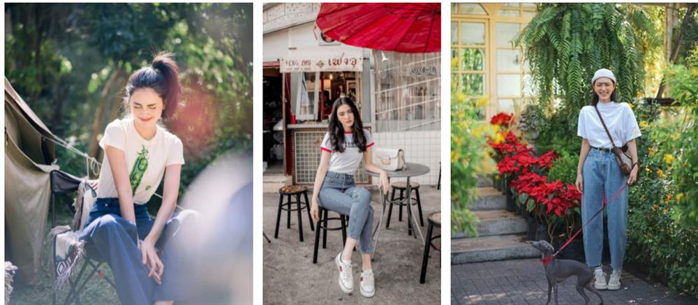 Học lỏm mỹ nhân người Thái cách diện quần jeans: Kín chân nhưng vẫn khoe dáng đẹp bất chấp-1