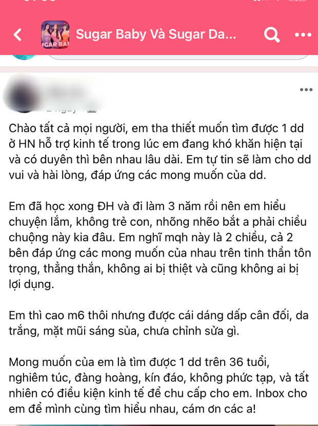 Thâm nhập thế giới ngầm Sugar daddy - Sugar baby: Chu cấp 10 triệu cho 6-8 lần gặp/tháng, yêu chiều như người yêu và không ràng buộc về mối quan hệ-7