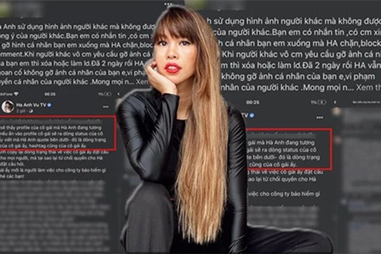 Hà Anh bị tố sử dụng hình ảnh cá nhân trái phép, có thái độ ngoan cố và block luôn chính chủ?