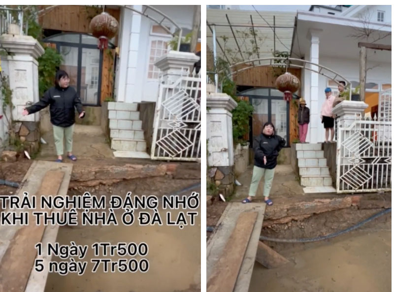 Thuê homestay ở Đà Lạt du lịch, cô gái hốt hoảng thấy đường bị sạt lở, sình bùn như bị cô lập” vì không thể di chuyển, quả thật xưa nay mới thấy-1