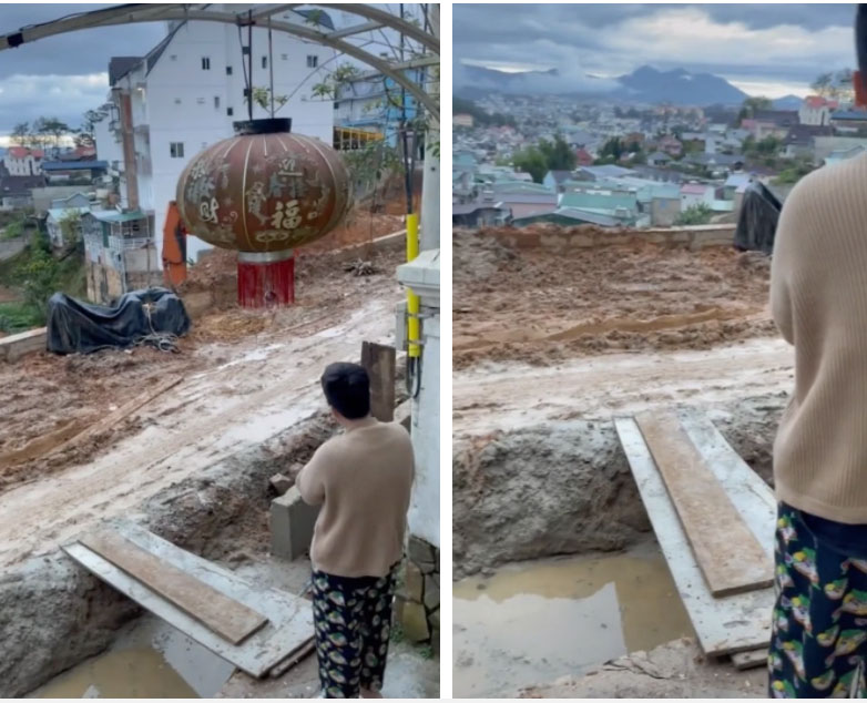 Thuê homestay ở Đà Lạt du lịch, cô gái hốt hoảng thấy đường bị sạt lở, sình bùn như bị cô lập” vì không thể di chuyển, quả thật xưa nay mới thấy-2