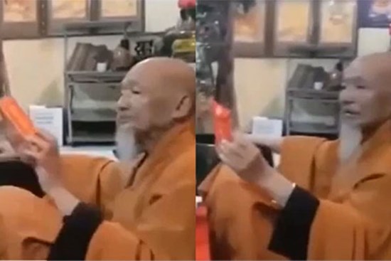 Clip ghi cảnh mừng thọ của ông Lê Tùng Vân gây xôn xao: Lễ vật đề huề, từ chối nhận bánh trái, chỉ nhận 