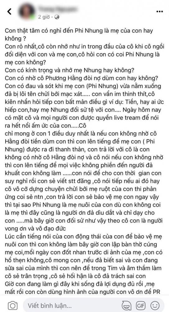 Người em thân thiết của Phi Nhung chỉ trích Hồ Văn Cường vì dùng hình ảnh mẹ nuôi để PR, tiết lộ chi tiết kinh hoàng về nam ca sĩ-1