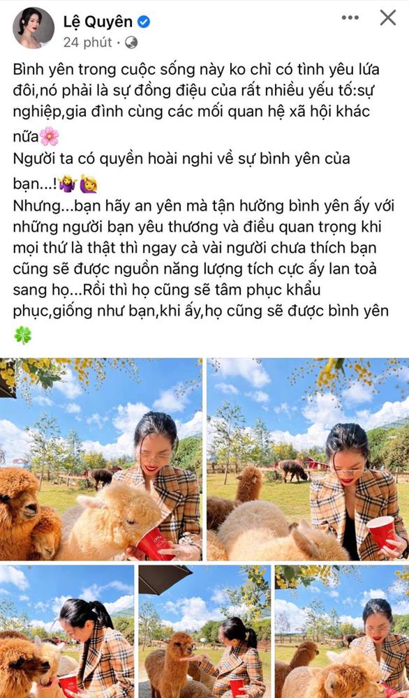 Liên tục bị soi mói chuyện yêu đương với tình trẻ Lâm Bảo Châu, Lệ Quyên lại lên tiếng nói đạo lý đầy thâm thuý-1