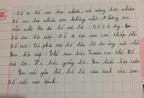 Thêm một bài văn bóc phốt bố của học sinh tiểu học, đọc đến đoạn chiều cao dân tình giật thót: Ông nội đọc được thì có mà TOANG-2