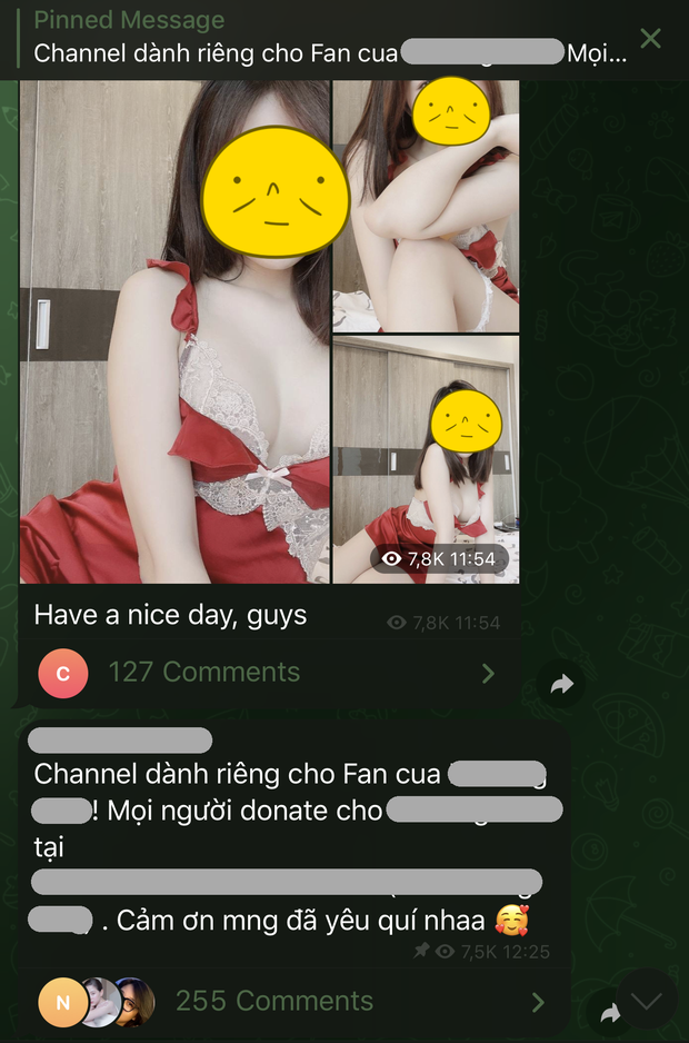 Rùng mình hội gái 18+ trên Telegram: Phơi bày loã lồ, sẵn sàng cởi sạch để khều donate hoặc dụ người xem vào link buôn bán xác thịt-3