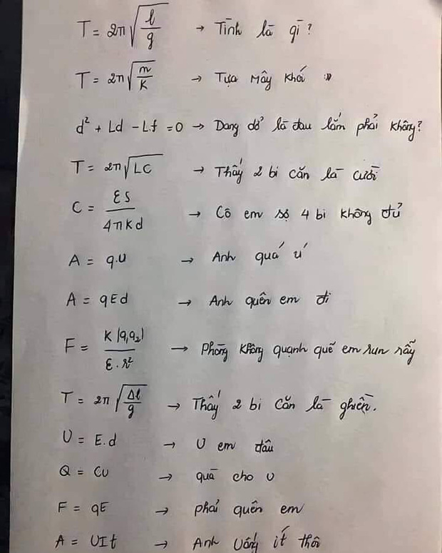 Nam sinh bày mẹo thuộc lòng công thức Vật lý siêu lầy còn thông minh, nhiều người tiếc rẻ: Biết vậy ngày xưa áp dụng rồi-1
