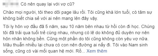 Lấy gái trẻ sau ly hôn, người đàn ông vỡ mộng tiếc nuối vợ cũ nhưng lại lấn cấn một điều khiến Netizen nổi giận-1