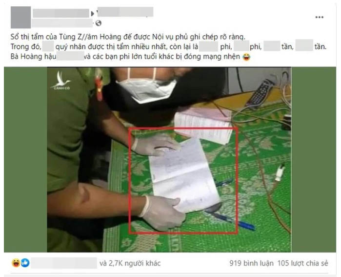 Thực hư hình ảnh sổ thị tẩm của ông Lê Tùng Vân, ghi rõ lịch thân mật với nhiều phụ nữ?-3