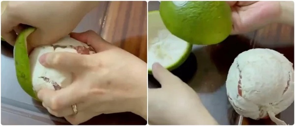 Dùng một chiếc thìa có thể lột vỏ bưởi nhanh gọn: Không đau tay, không làm nát múi-8