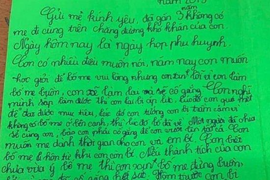 Tâm thư của cậu bé có bố mẹ ly dị gây xúc động mạnh: Con ngỡ mình bị trầm cảm...