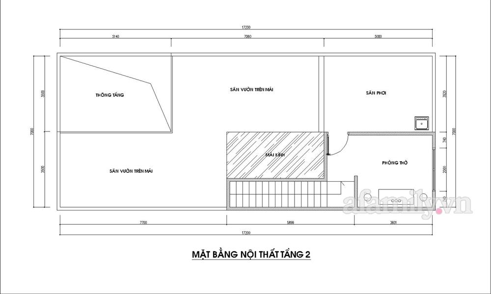 Với chi phí 290 triệu đồng, KTS tư vấn thiết kế để hoàn thiện căn nhà ống 2 tầng có diện tích 115m2-3