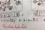 Phép tính 8-3+3= 8 bị cô giáo chấm sai kèm lời phê 'Chưa hiểu bài', xem mãi vẫn không hiểu sai chỗ nào: Đáp án đúng gây ngỡ ngàng