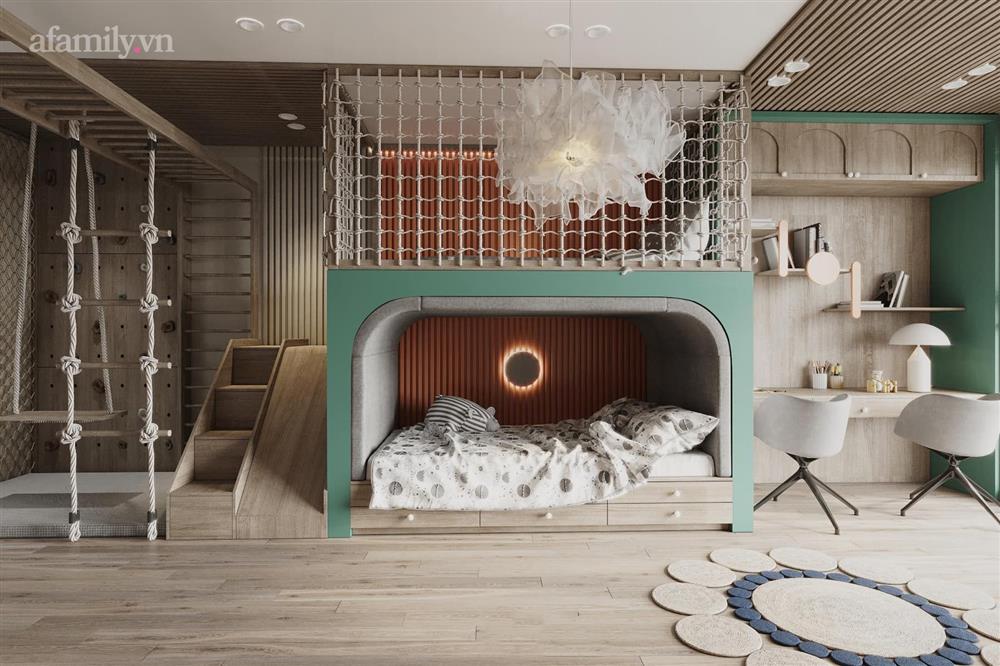 Căn hộ duplex của nữ CEO 9x ở Hà Nội: Bao trọn view sông Hồng, thiết kế luxury hiện đại tone chủ đạo nâu đen cực huyền bí-13