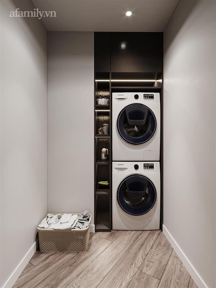 Căn hộ duplex của nữ CEO 9x ở Hà Nội: Bao trọn view sông Hồng, thiết kế luxury hiện đại tone chủ đạo nâu đen cực huyền bí-18